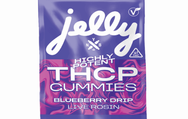 JELLY THCP Blueberry Drip 5 Count Gummies | Liftoff Smoke Potent hemp-derived THCP gummies in Blueberry Drip flavor — 200 mg each.