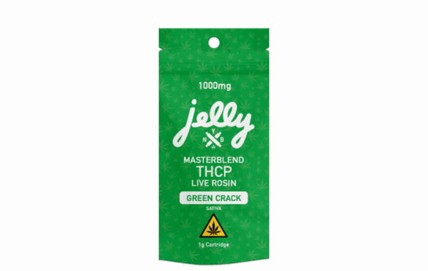 Green Crack Sativa Masterblend 1G vape cart by Not Your Bakery, energizing and flavorful, at LiftoffSmoke.