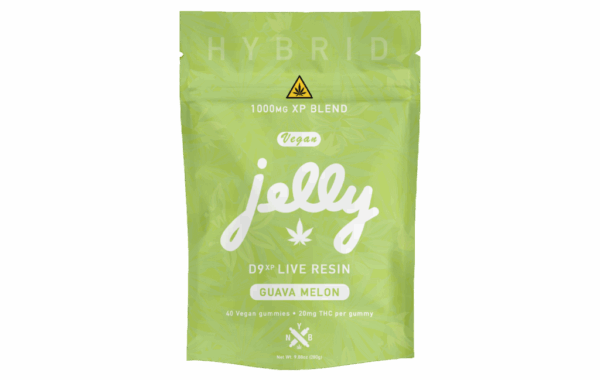Exotic guava blended with sweet melon in D9XP live resin gummies by Not Your Bakery, at LiftoffSmoke.