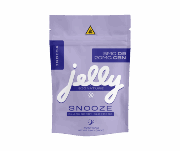 Indica-powered Snooze gummies by Not Your Bakery, designed for deep relaxation, featured at LiftoffSmoke.
