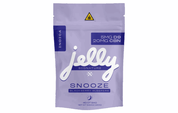 Not Your Bakery JELLY Signature Snooze – Indica Gummies | LiftoffSmoke Indica-powered Snooze gummies by Not Your Bakery, designed for deep relaxation, featured at LiftoffSmoke.