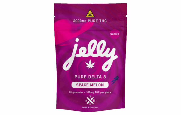 Jelly-Space-Melon Enjoy potent Space Melon Delta 8 gummies, 300mg each, for relaxation and flavor | LiftoffSmoke