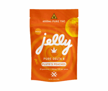 Enjoy sweet and potent Plutos Peaches Delta 8 gummies, 300mg each | LiftoffSmoke