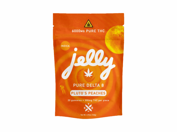 JELLY Delta 8 Plutos Peaches 20ct 300mg gummies | LiftoffSmoke