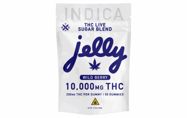 Powerful 10,000mg Live Sugar Blend Gummies in Wild Berry flavor by Not Your Bakery, available at LiftoffSmoke.