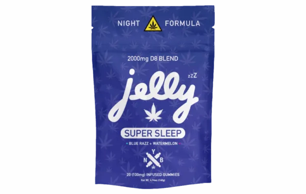 Fall asleep faster with Super Sleep gummies in Blue Razz & Watermelon flavors | LiftoffSmoke