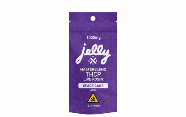 Smooth and potent Space Cake Indica live resin cart from Not Your Bakery, featured at LiftoffSmoke.