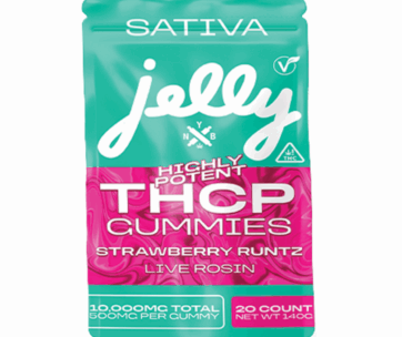 Strawberry Runtz Sativa THCP gummies by Not Your Bakery, uplifting and powerful, at LiftoffSmoke.
