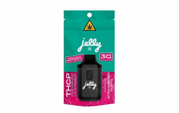 Strawberry Runtz Sativa THCP disposable vape by Not Your Bakery, available at LiftoffSmoke.