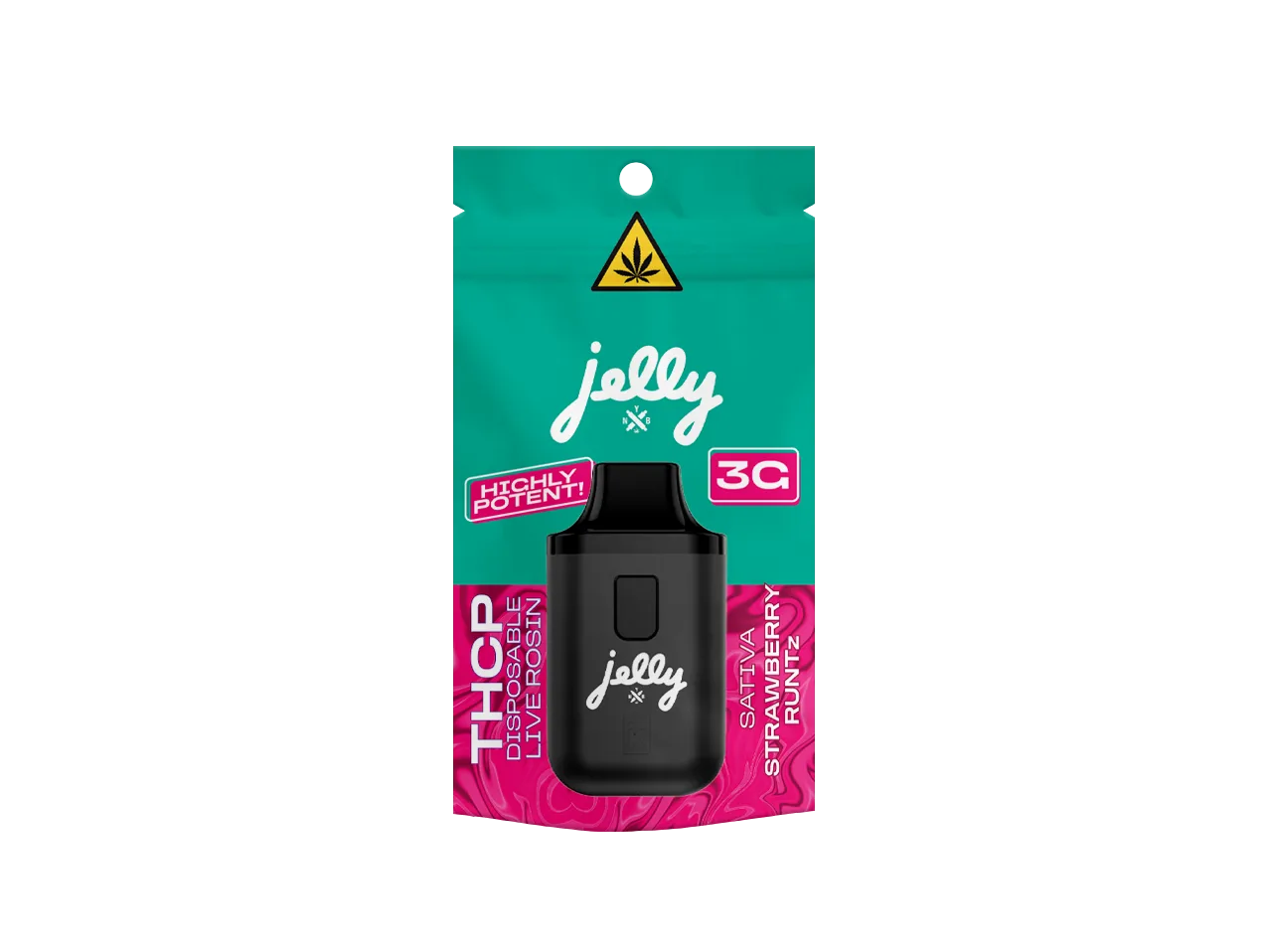 Strawberry Runtz Sativa THCP disposable vape by Not Your Bakery, available at LiftoffSmoke.