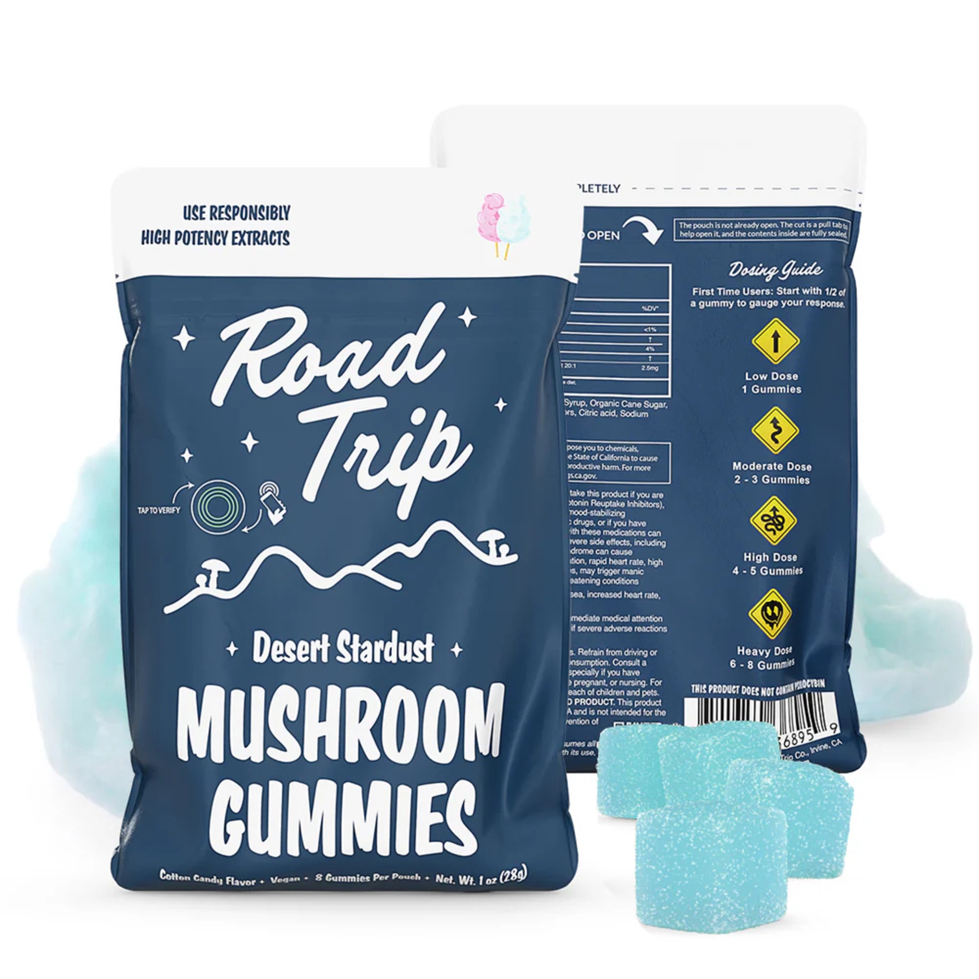 Road Trip Gummies Desert Stardust – Cotton Candy flavor, crafted for quality and sweet fun.