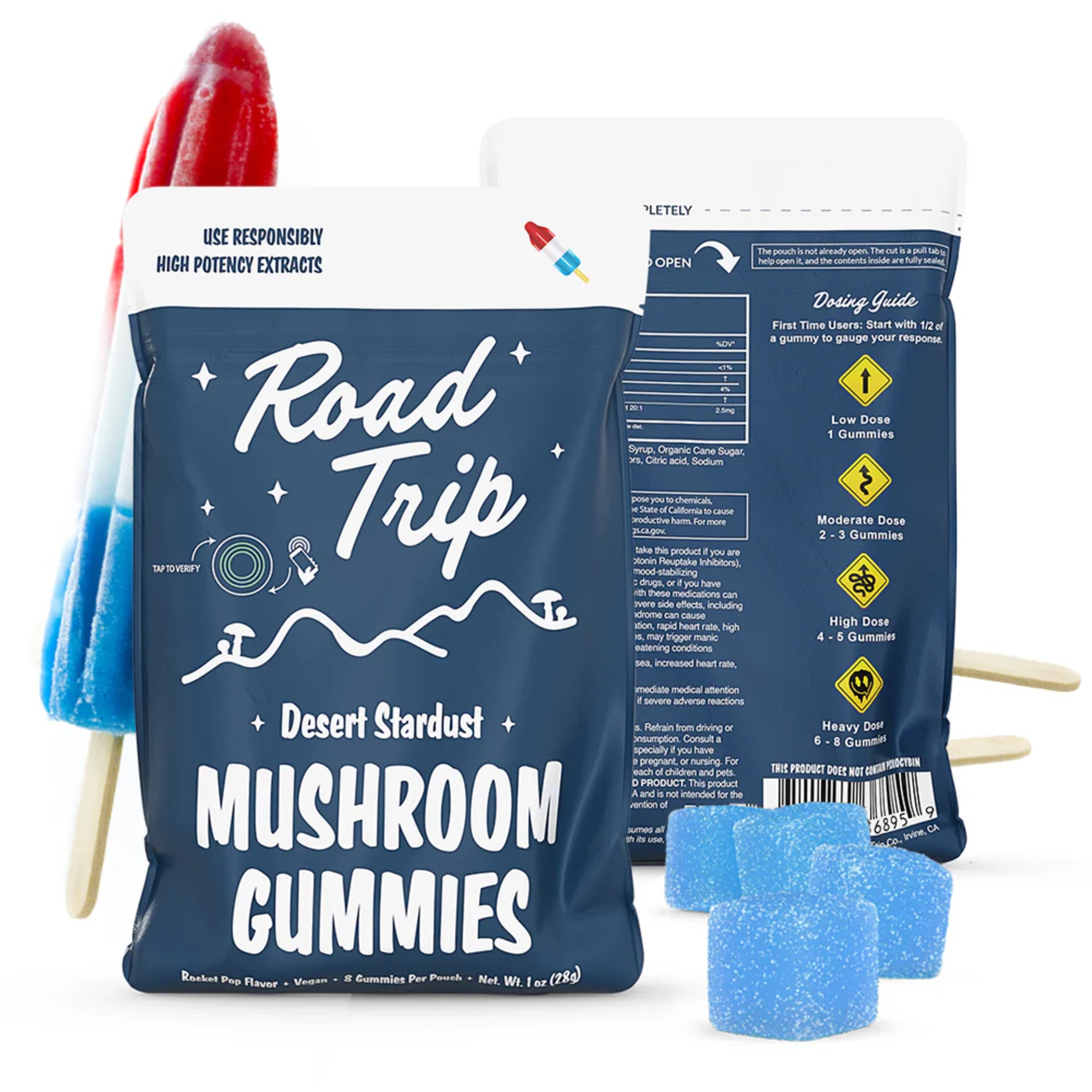 Road Trip Gummies Desert Stardust – Rocket Pop flavor, crafted for quality and vibrant taste.