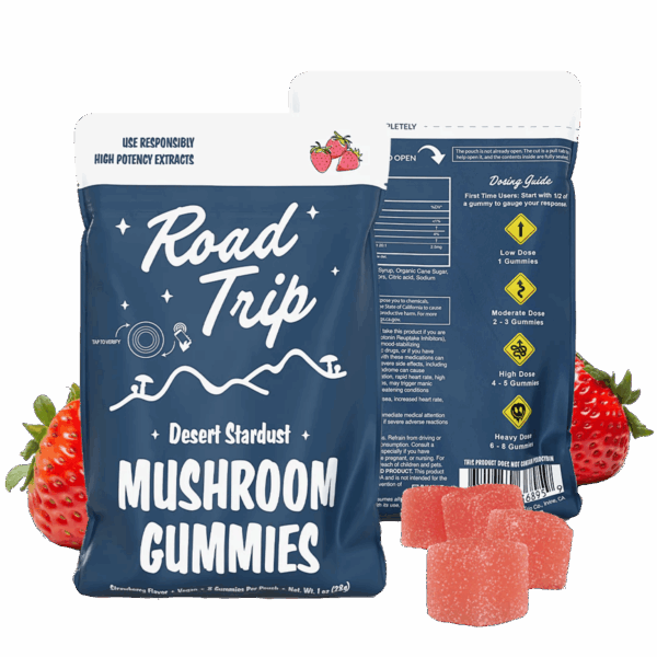 Road Trip Gummies Desert Stardust Strawberry flavor premium gummies