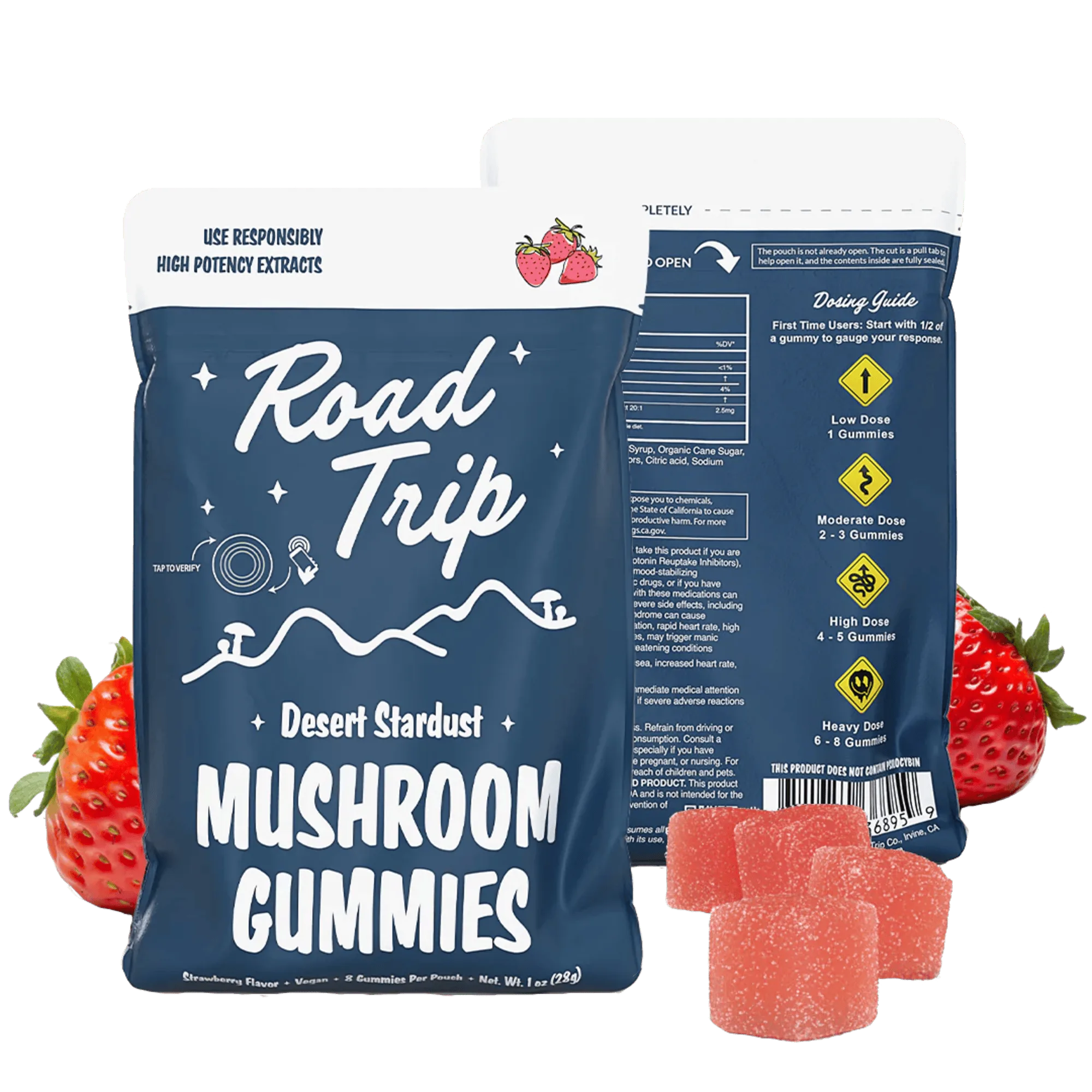Road Trip Gummies Desert Stardust Strawberry flavor premium gummies