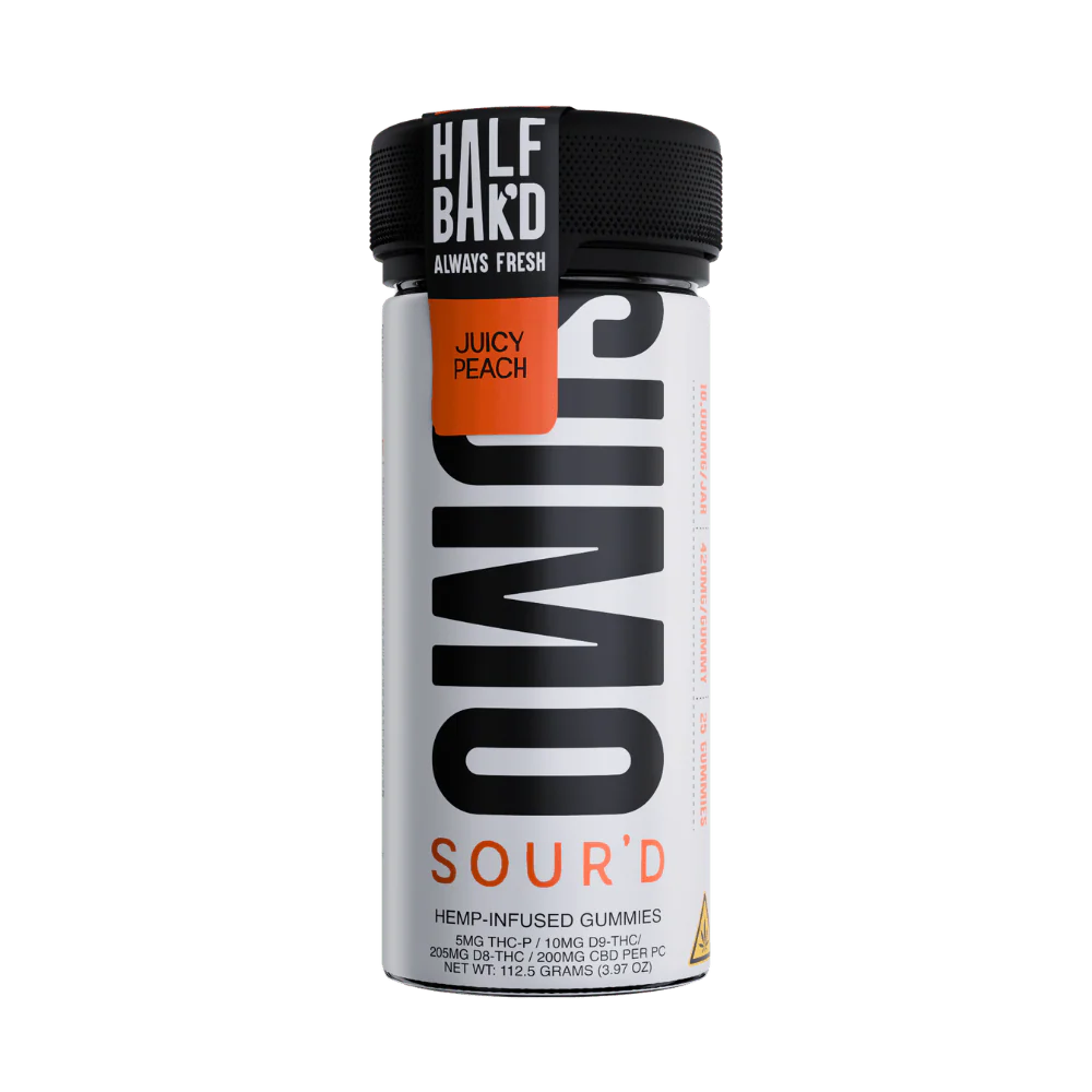 Experience tangy peachy bliss with 10,000mg SUMO Sour’d Gummies — only at LiftoffSmoke.