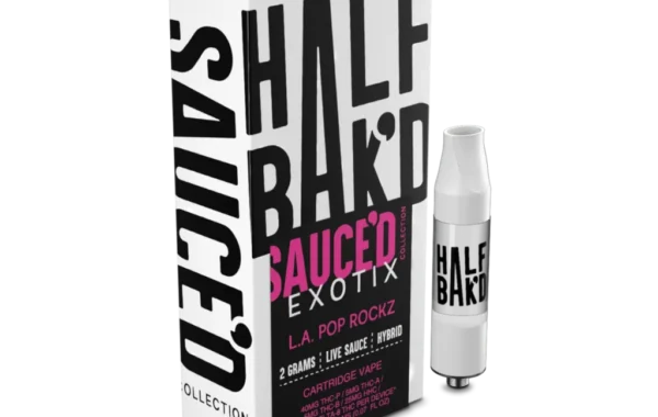 Half BaK’d LA Pop Rocks Hybrid Sauced Exotix 2G 510 Cart | LiftoffSmoke Taste the pop and balance of LA Pop Rocks Hybrid Sauced Exotix Cart from Half BaK’d — only at LiftoffSmoke.