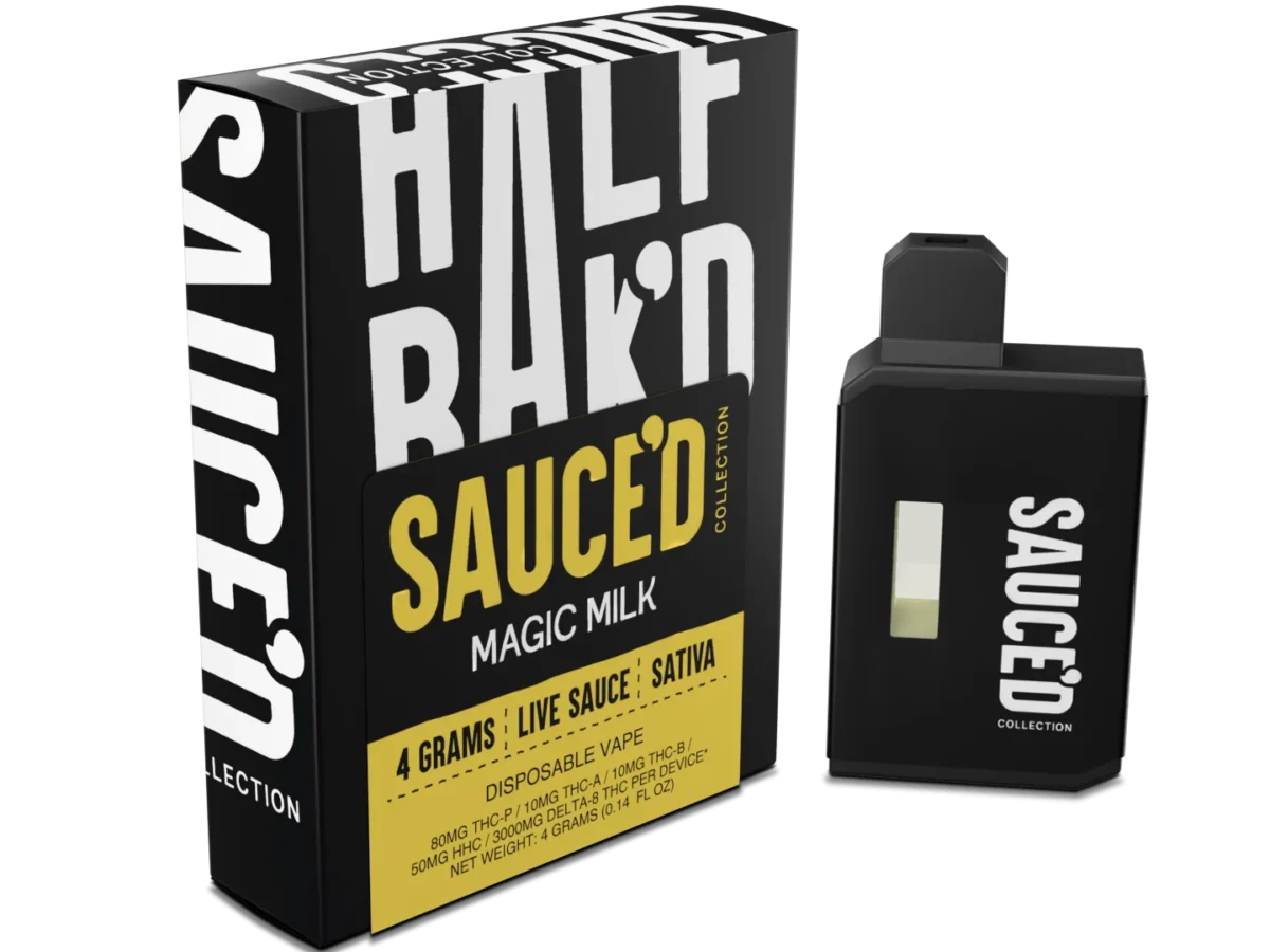 Magic Milk - Sativa - Half BaK'D Sauced 4G Disposable - LIftoff Boca Raton