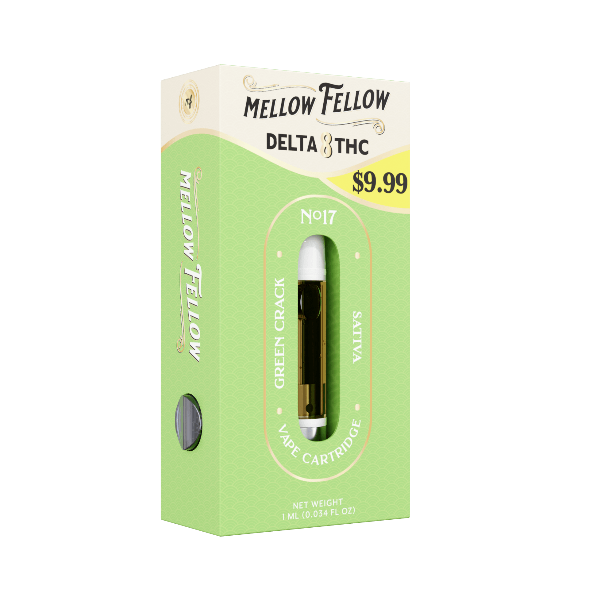 Mellow Fellow Green Crack Delta 8 THC 1G 510 Sativa Cartridge | LiftoffSmoke