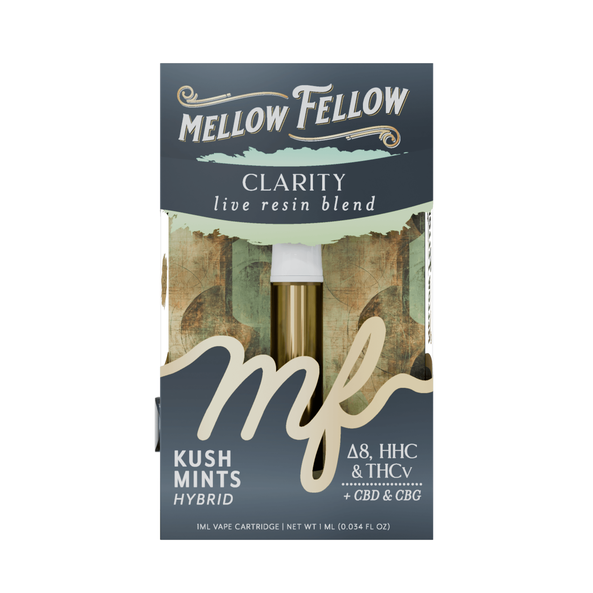 Kush Mints - Hybrid - 1G Cart Mellow Fellow - Clarity - Image 2