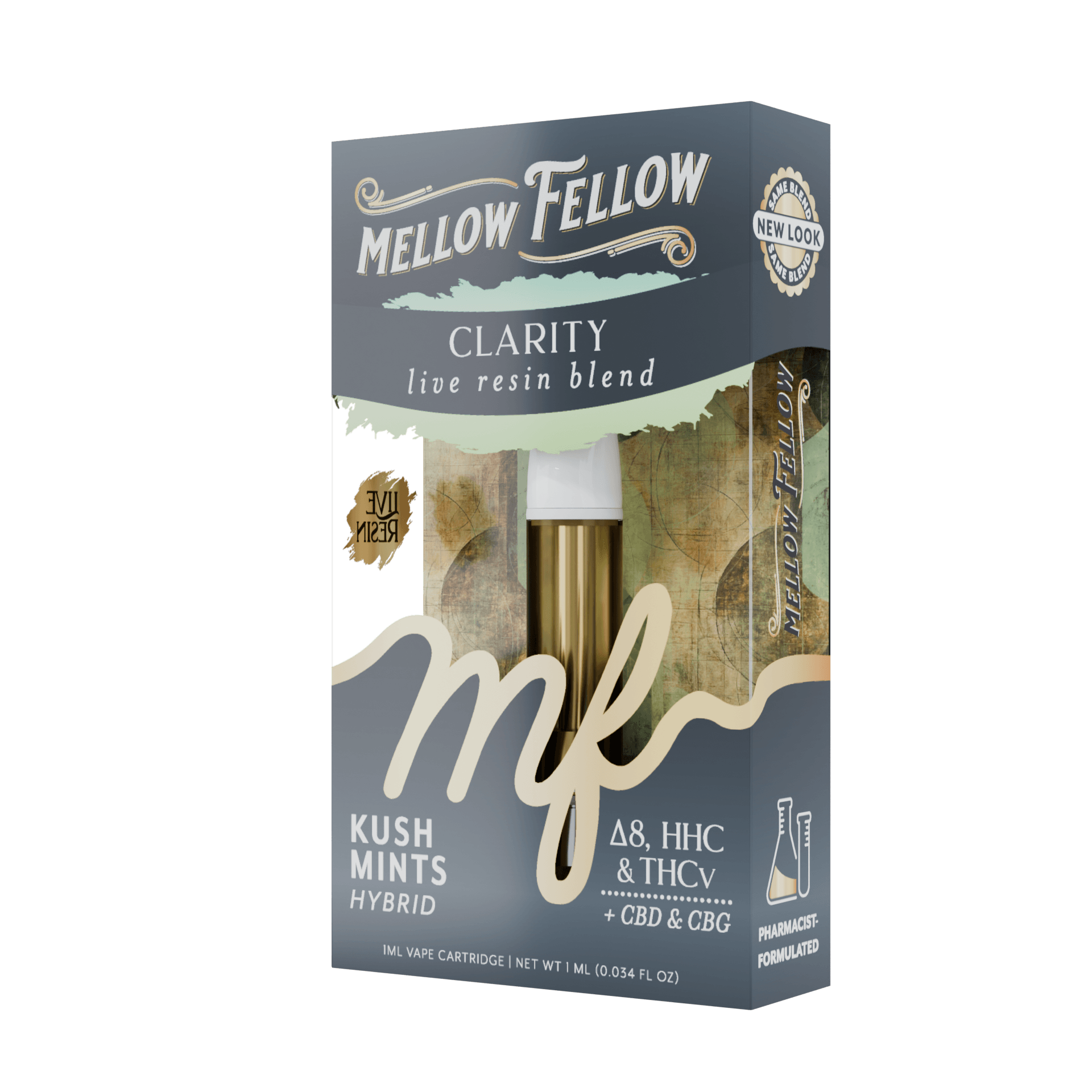 Kush Mints - Hybrid - 1G Cart Mellow Fellow - Clarity - Image 3