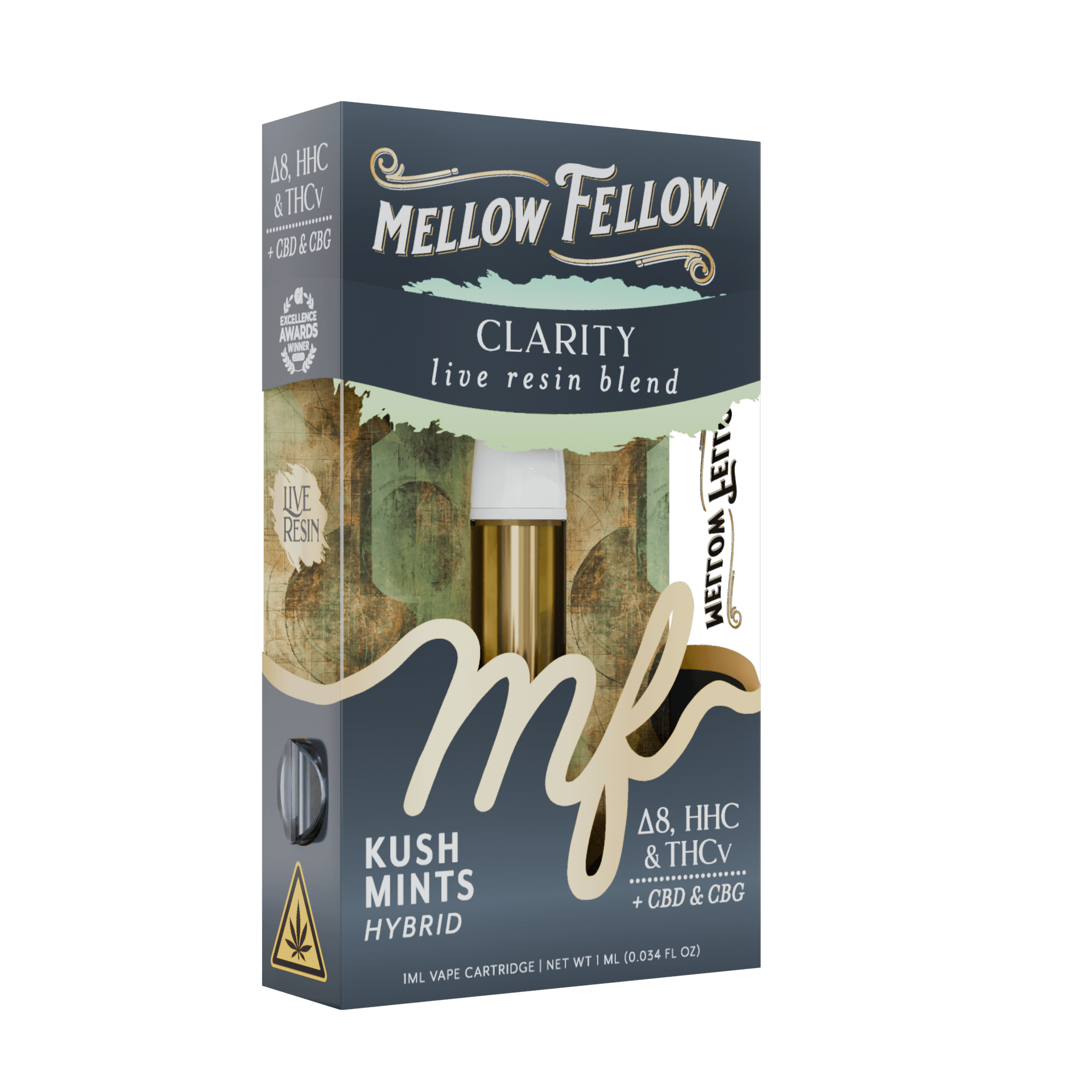 Mellow Fellow Kush Mints Hybrid 1G Clarity Vape Cart | LiftoffSmoke