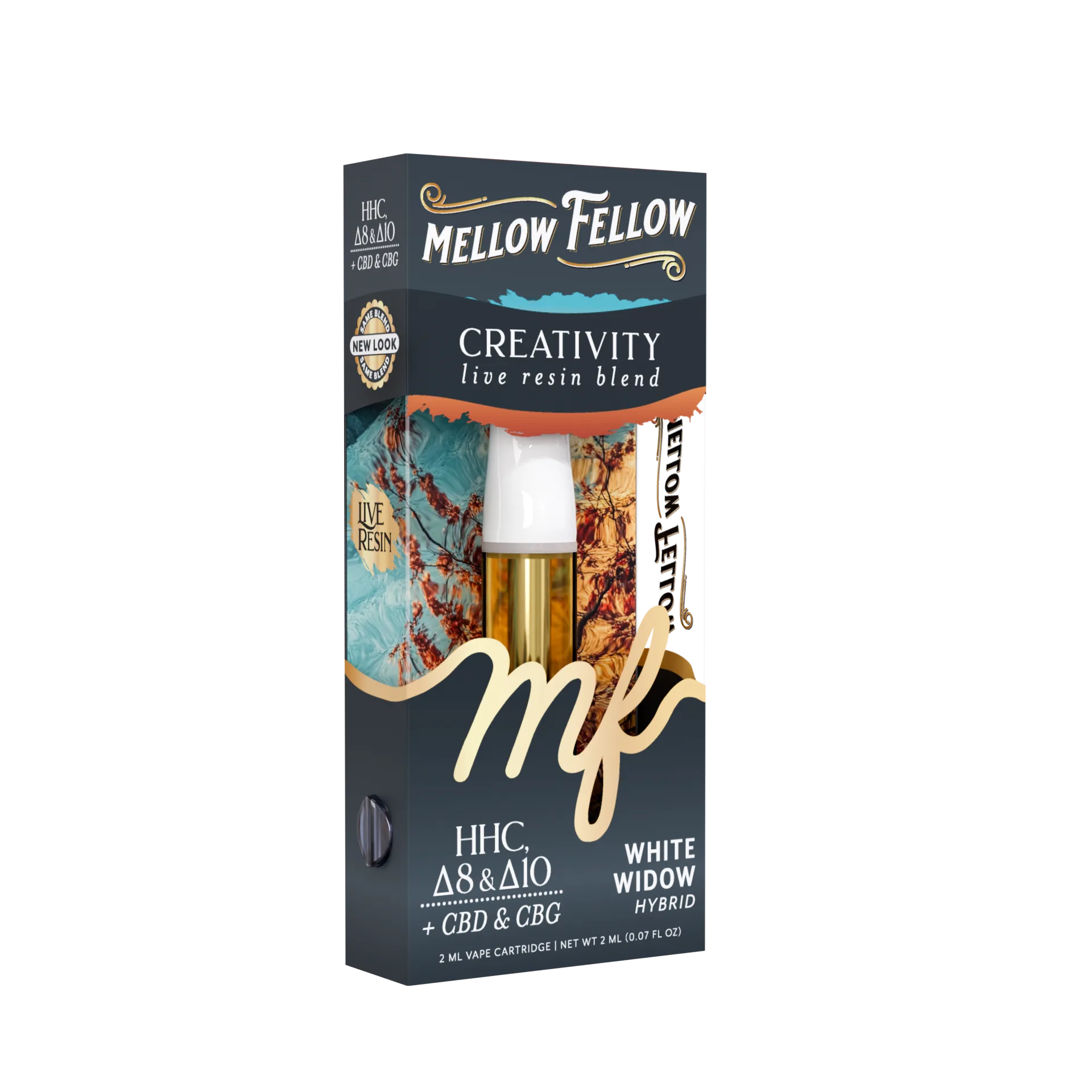 Mellow Fellow White Widow Hybrid 510 2ML Cart Live Resin | LiftoffSmoke