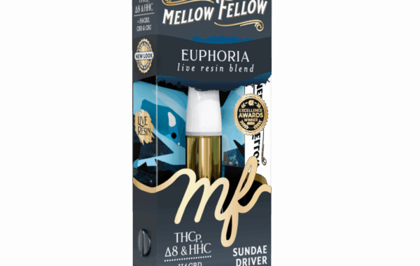 Mellow Fellow Sundae Driver Hybrid 510 2ML Cart Live Resin Blend Euphoria | LiftoffSmoke Indulge in sweet, balanced energy with Mellow Fellow Sundae Driver Hybrid 2ML Live Resin Cart from LiftoffSmoke.