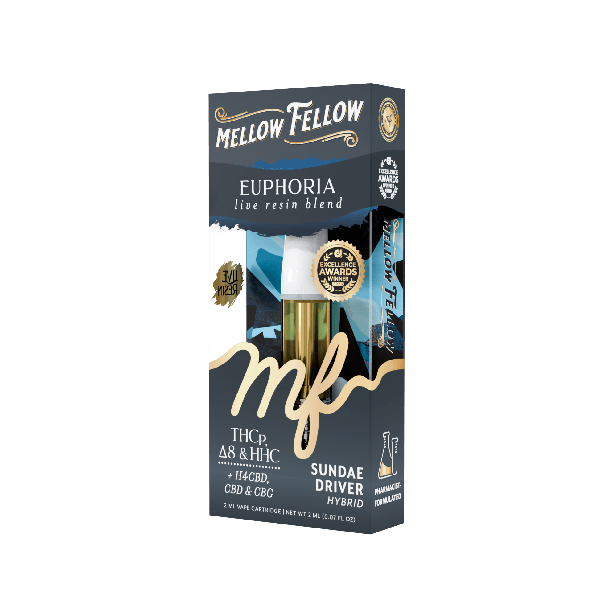 Sundae Driver - Hybrid - Mellow Fellow 510 2ml Cart Live Resin Blend - Euphoria - Image 3