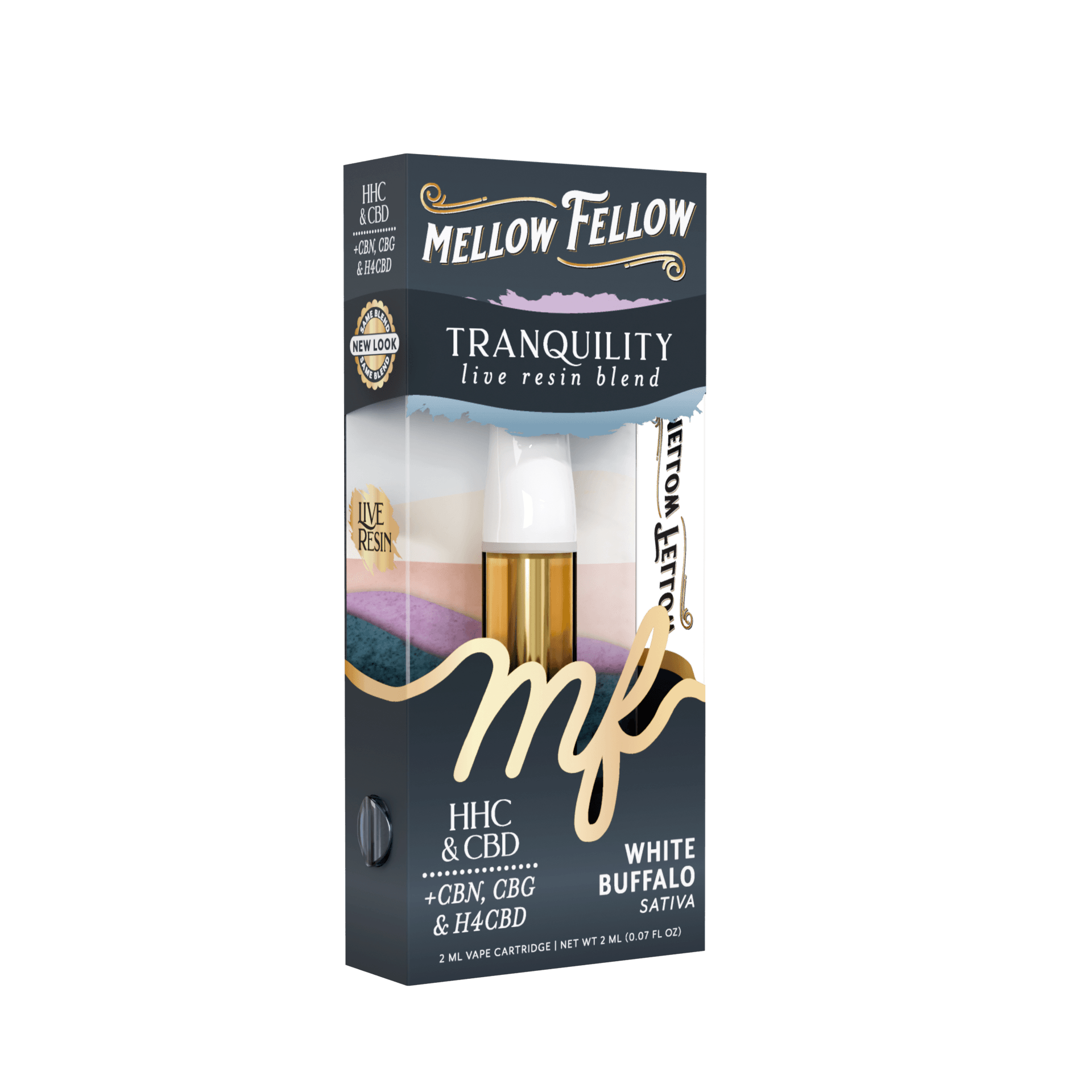 Relax and energize with Mellow Fellow White Buffalo Sativa 2ML Live Resin Cart from LiftoffSmoke.