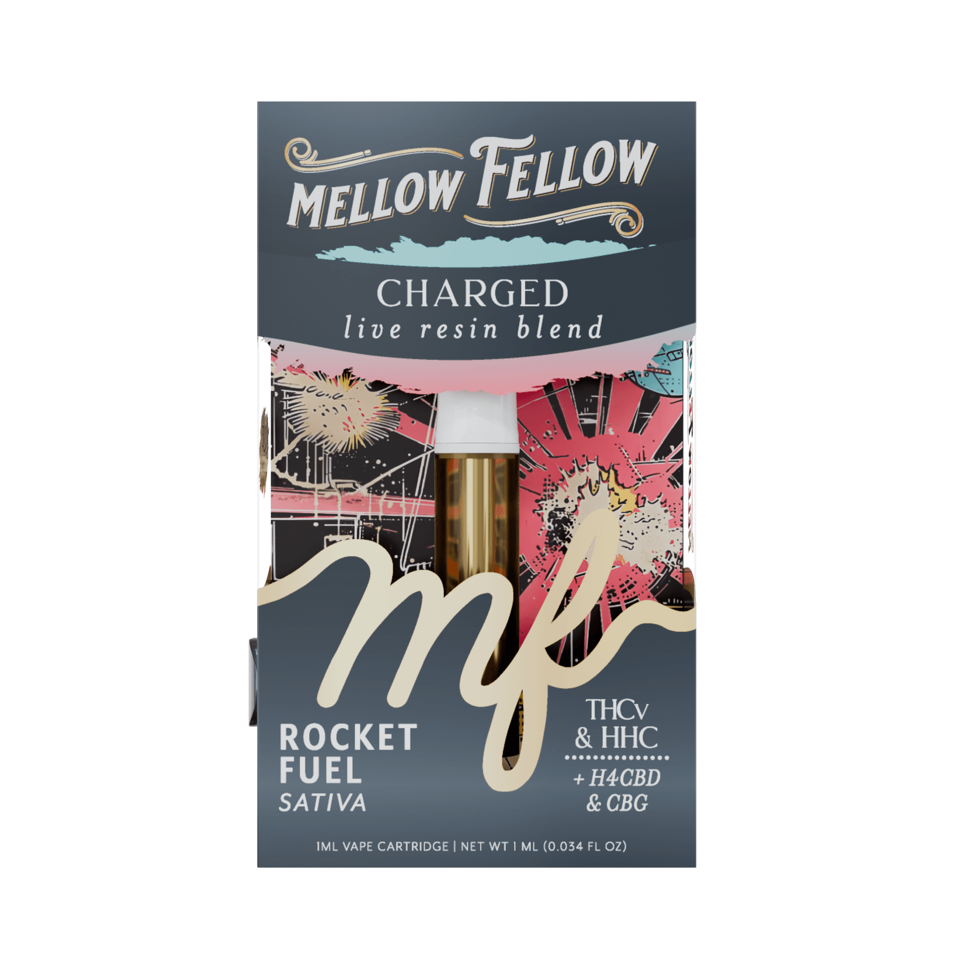 Rocket Fuel - Sativa - 1G Cart Mellow Fellow - Charged - Image 2
