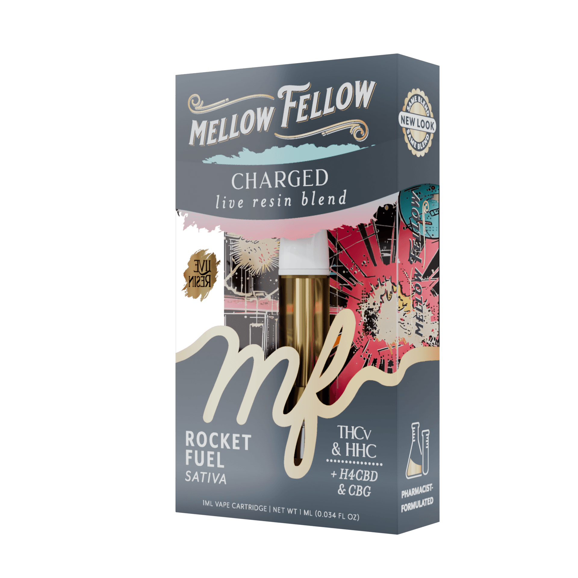 Rocket Fuel - Sativa - 1G Cart Mellow Fellow - Charged - Image 3