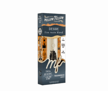 Relax and unwind with the Paris Trainwreck Desire Indica 1G Disposable from Mellow Fellow, available at LiftoffSmoke.