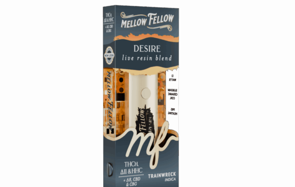 Paris Trainwreck (Desire Indica) Mellow Fellow 1G Disposable | LiftoffSmoke Relax and unwind with the Paris Trainwreck Desire Indica 1G Disposable from Mellow Fellow, available at LiftoffSmoke.