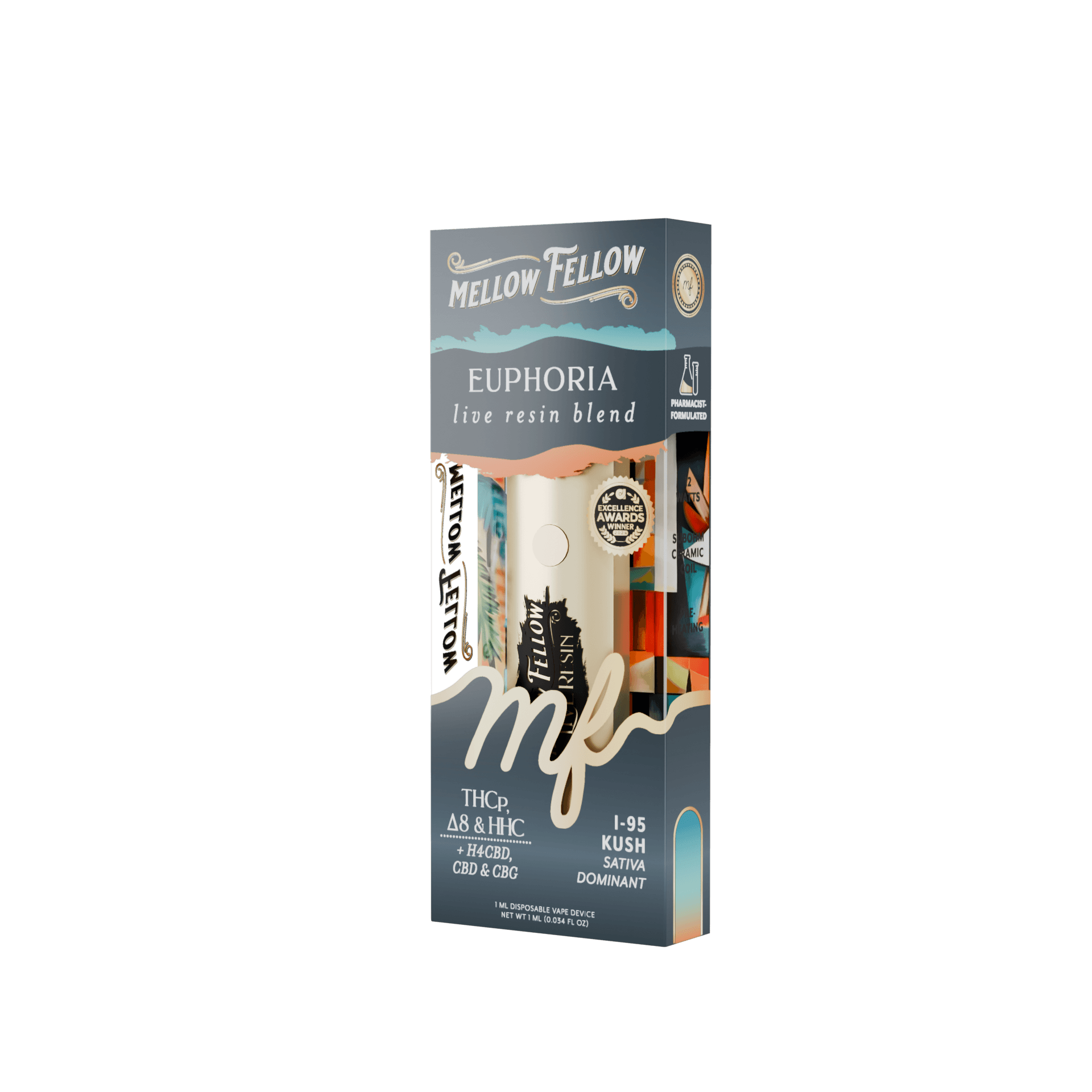 I-95 Kush (Sativa) - Mellow Fellow 1G Disposable - Image 3