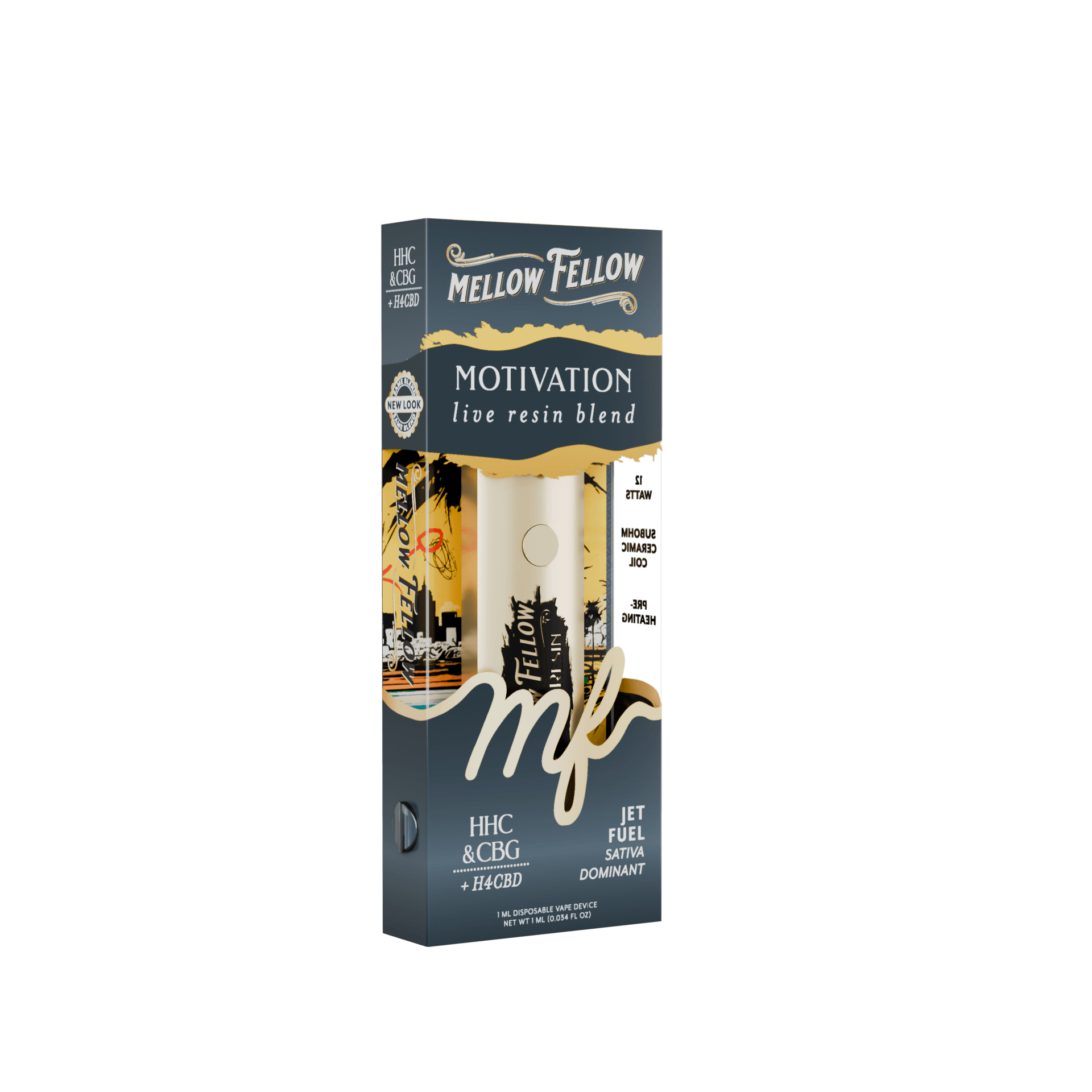 Mellow Fellow Jet Fuel Sativa 1G Disposable Vape | LiftoffSmoke