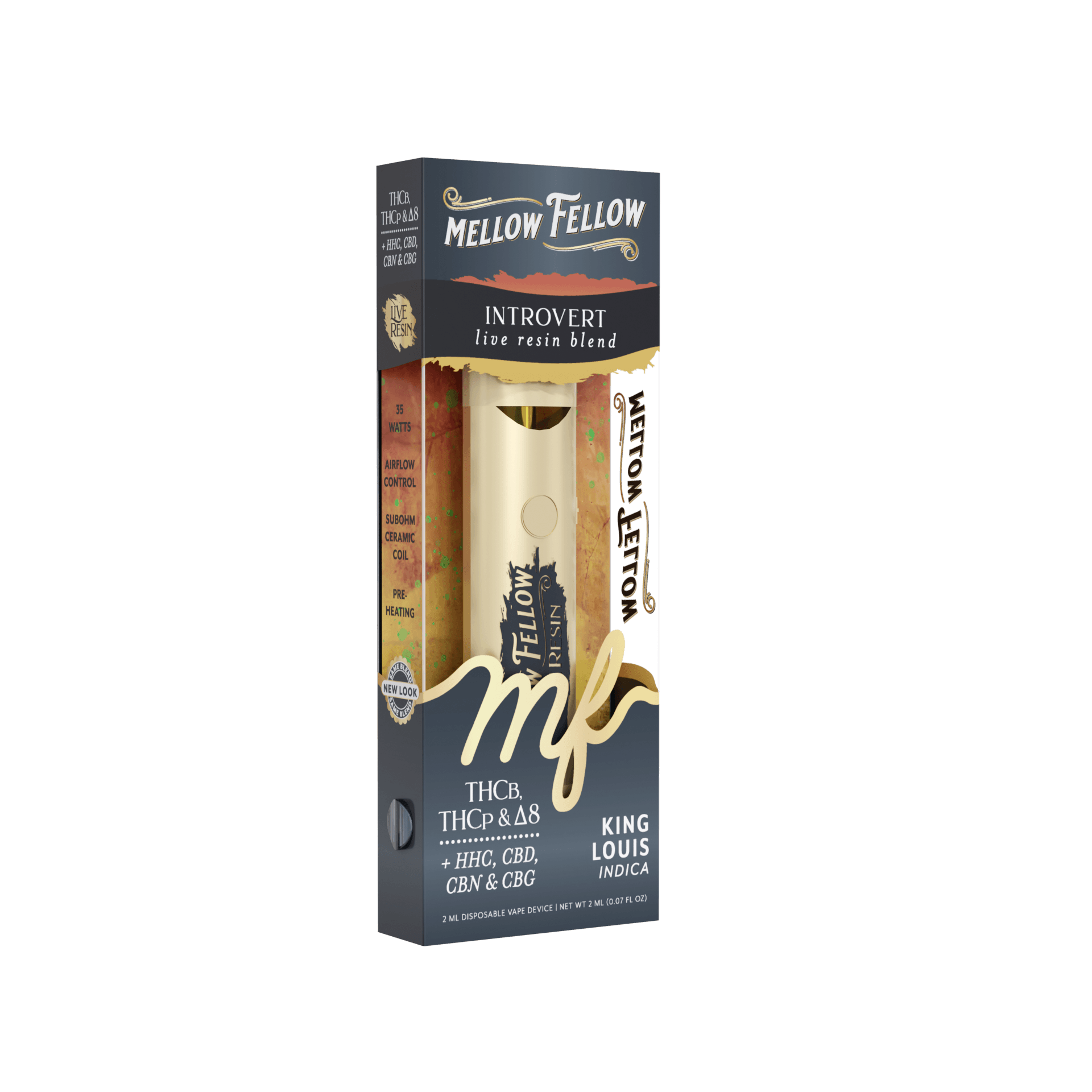 Mellow Fellow King Louis Indica Introvert Live Resin Blend | LiftoffSmoke