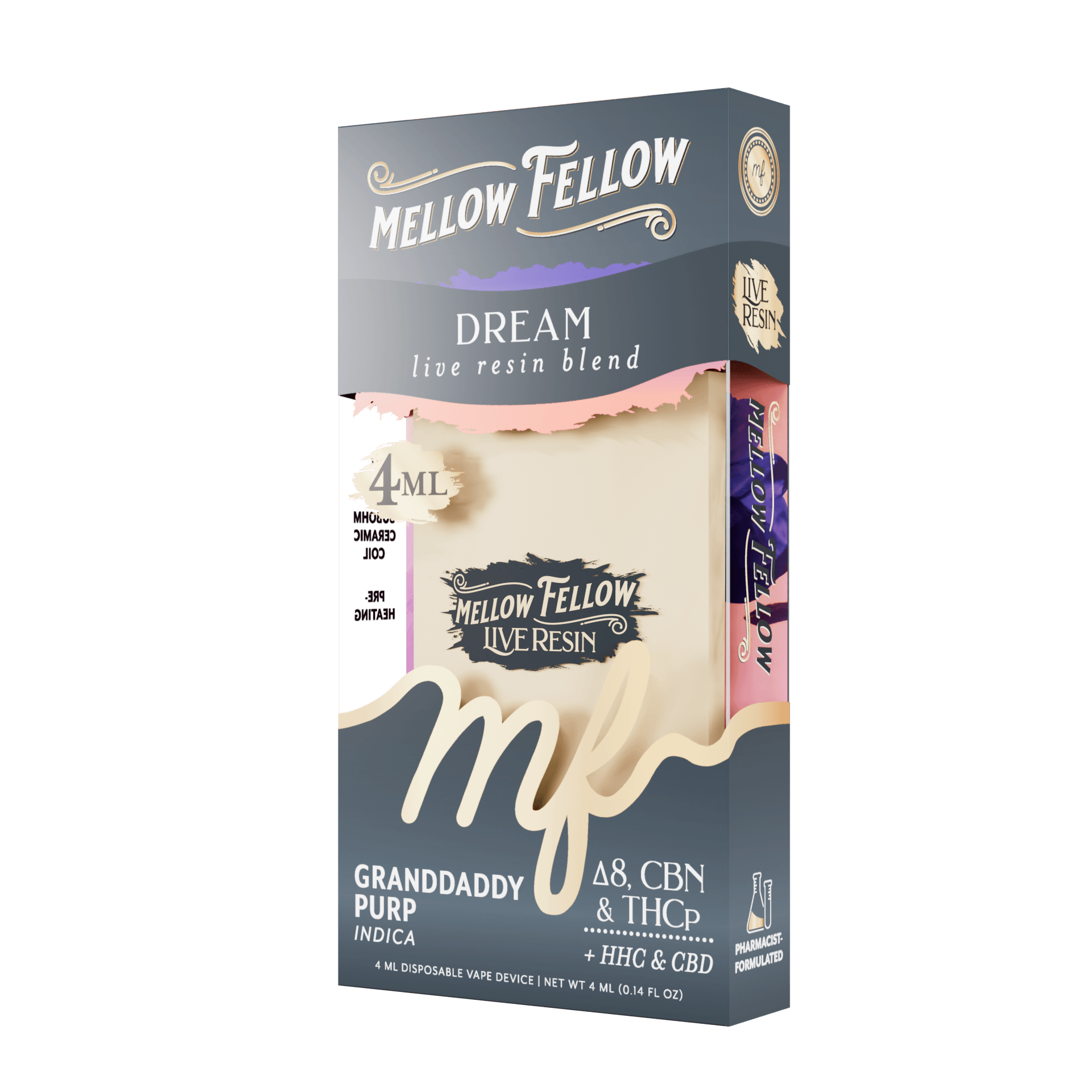 Mellow Fellow Live Resin Blend - Dream - 4ML - Indica - Image 3