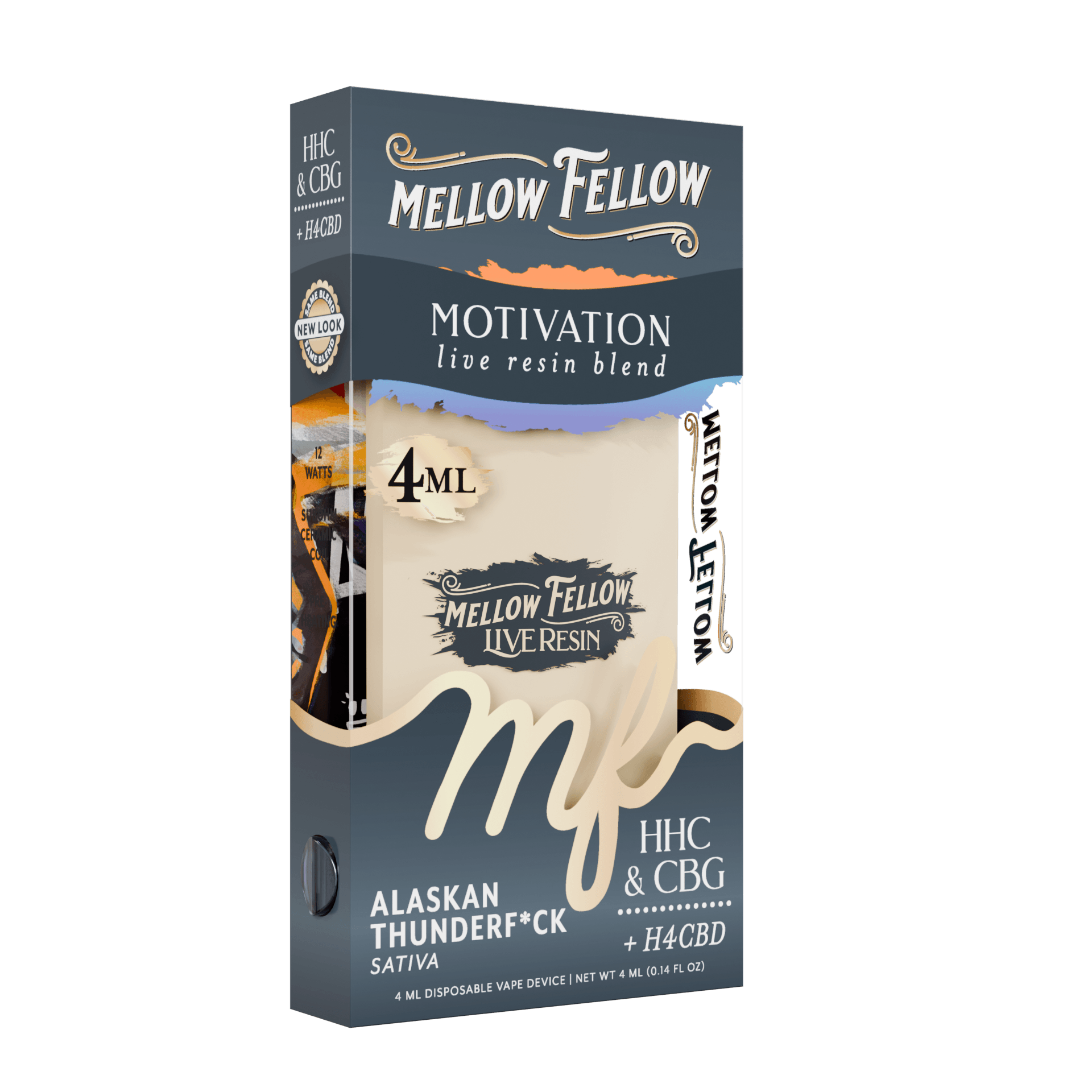 Mellow Fellow Live Resin Blend Motivation 4ML Sativa Disposable | LiftoffSmoke