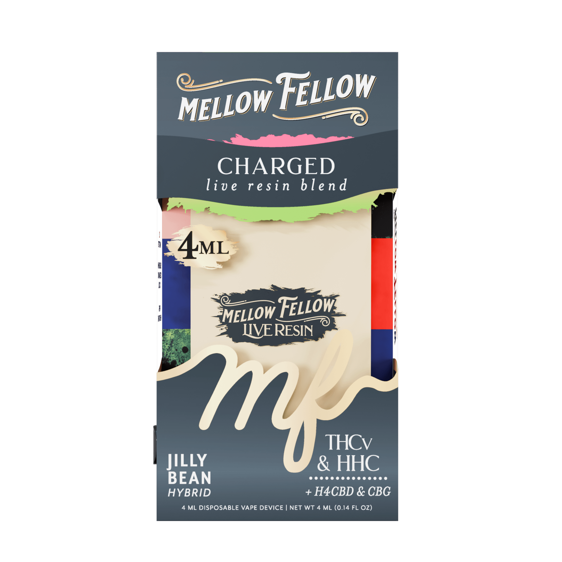 Jillybean - Mellow Fellow Live Resin Blend - Charged - 4ML - Hybrid - Image 2