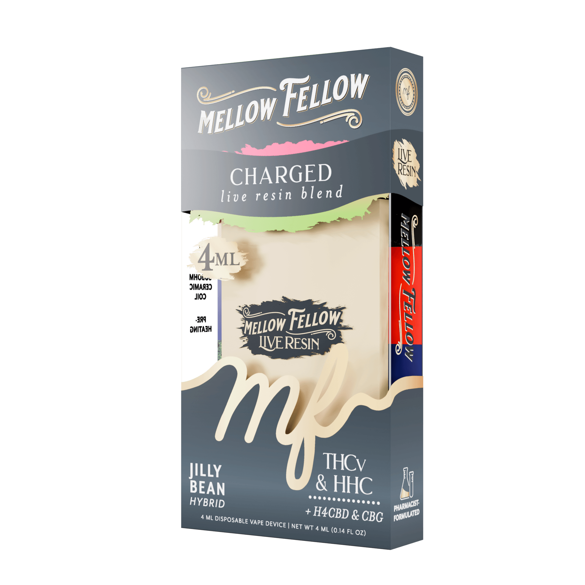 Jillybean - Mellow Fellow Live Resin Blend - Charged - 4ML - Hybrid - Image 3