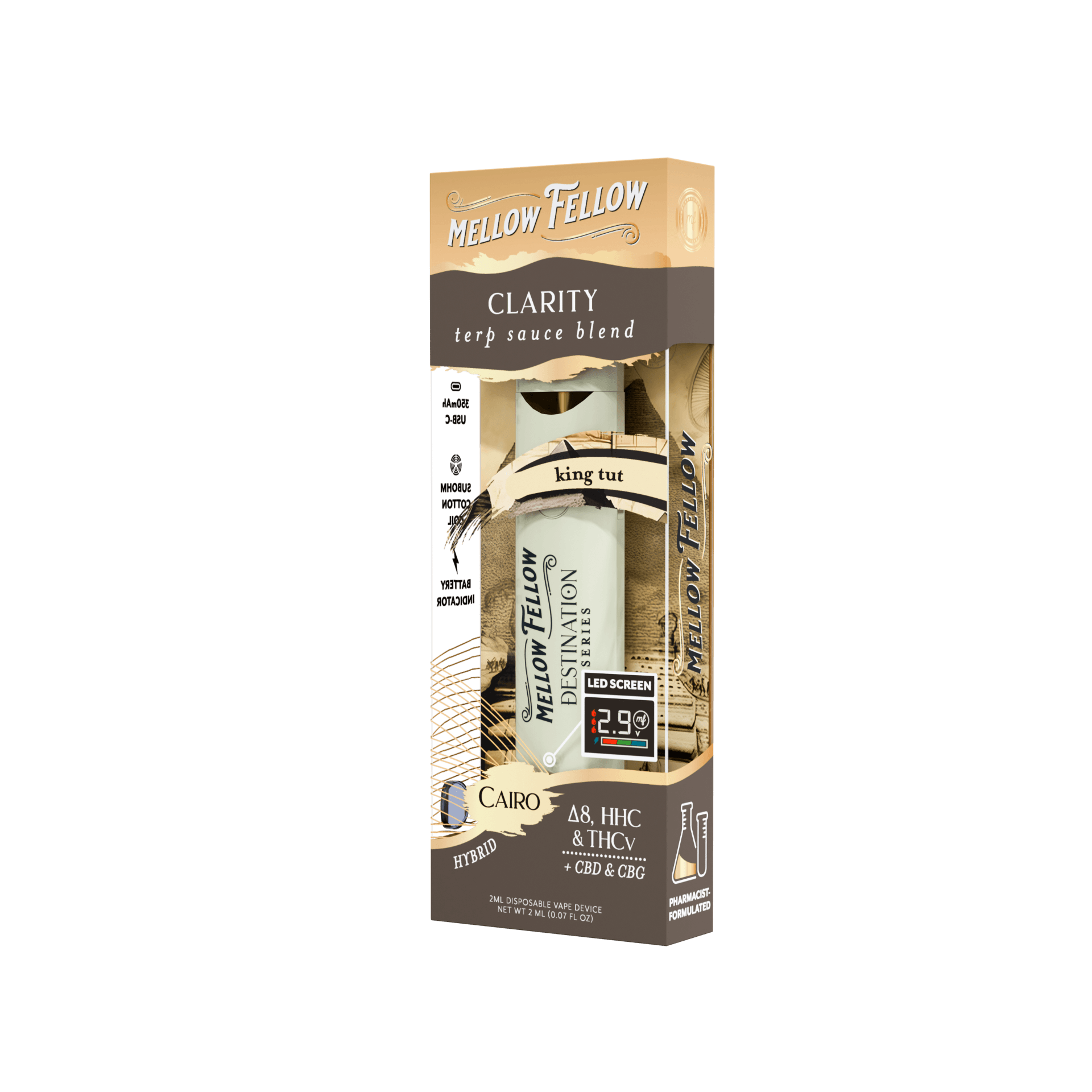 Cairo - Hybrid - Clarity - TERP Sauce Blend 2ML Mellow Fellow Disposable - Destination Series - Image 3