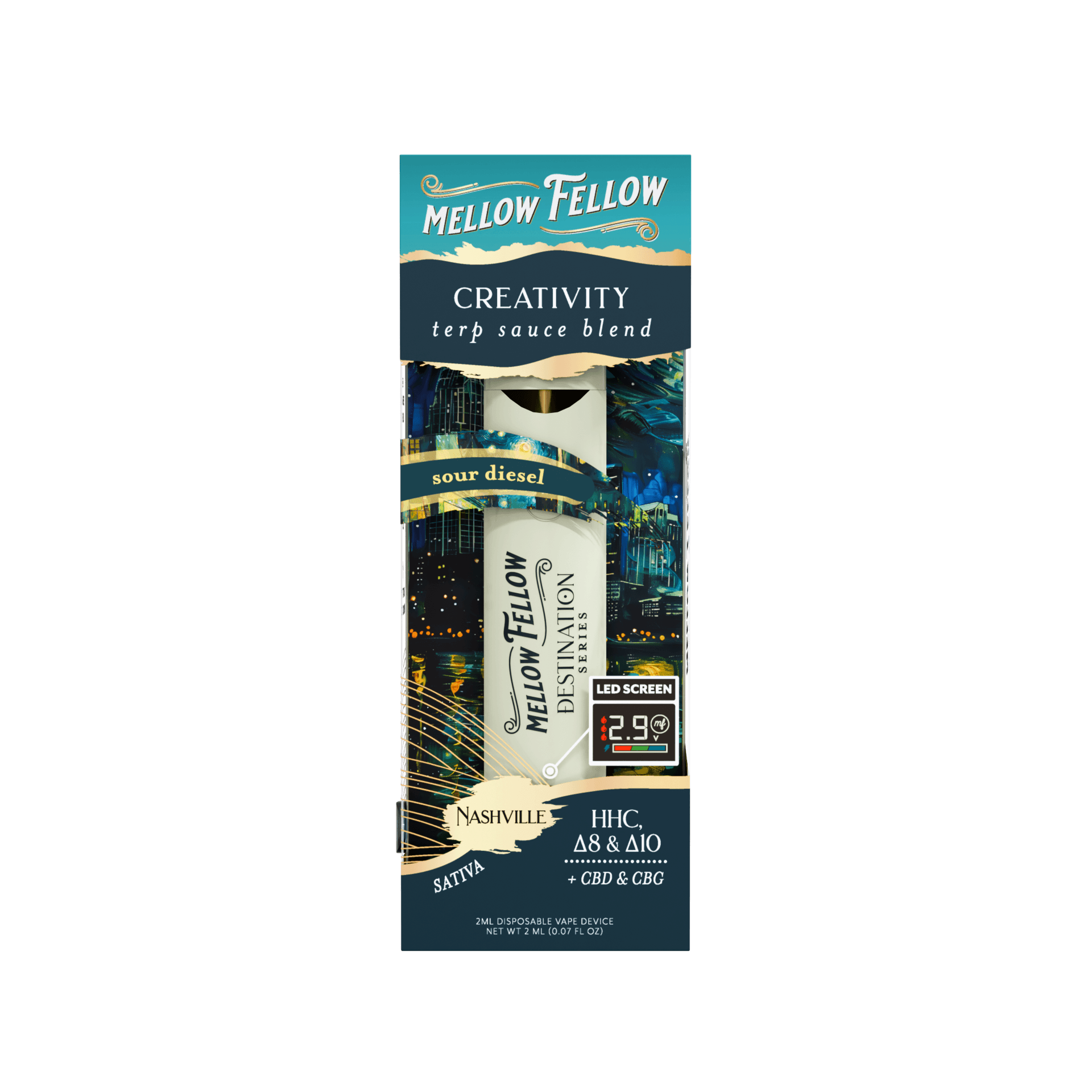 Sour Diesel - Nashville - TERP Sauce Blend 2ML Mellow Fellow Disposable - Destination Series - Image 2