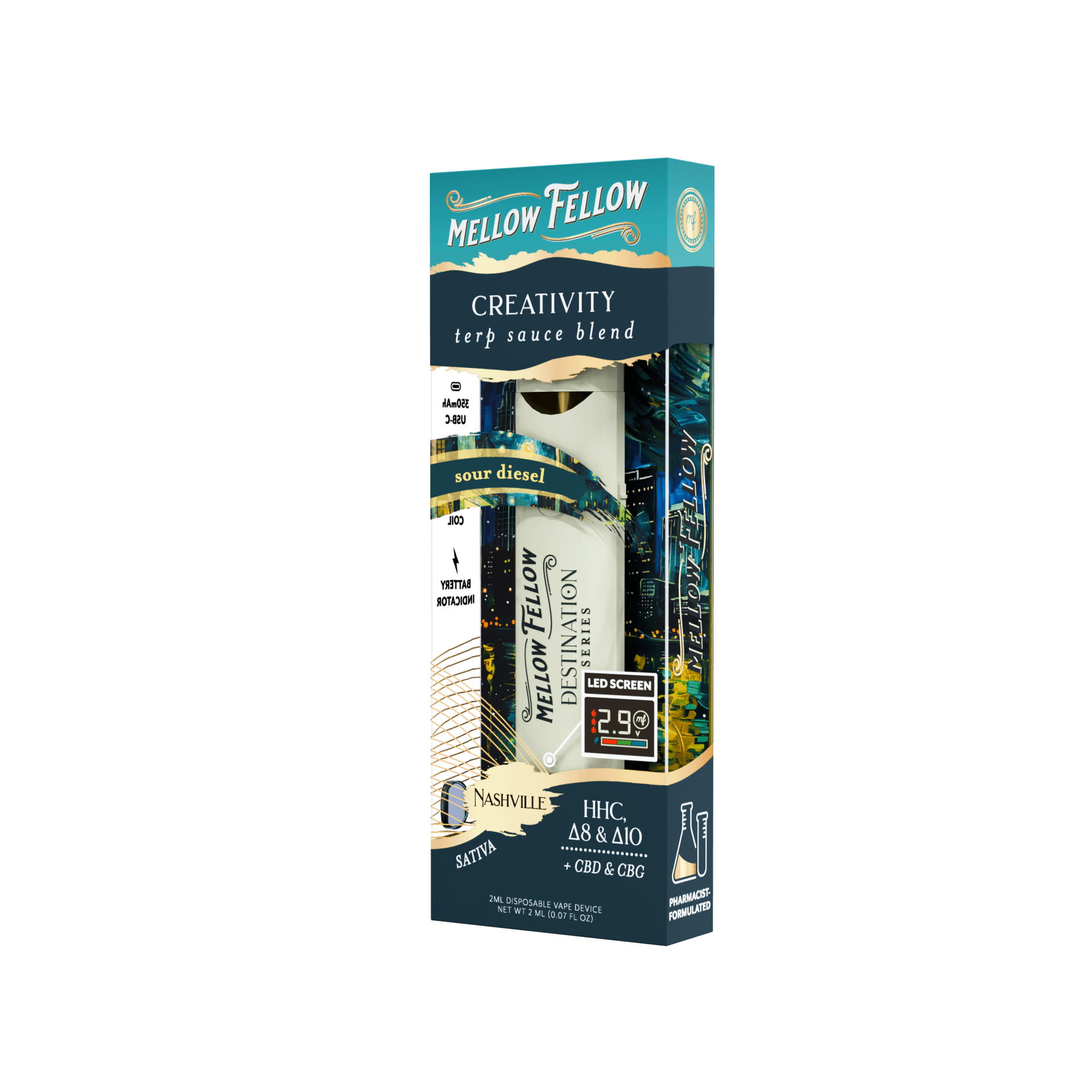 Sour Diesel - Nashville - TERP Sauce Blend 2ML Mellow Fellow Disposable - Destination Series - Image 3