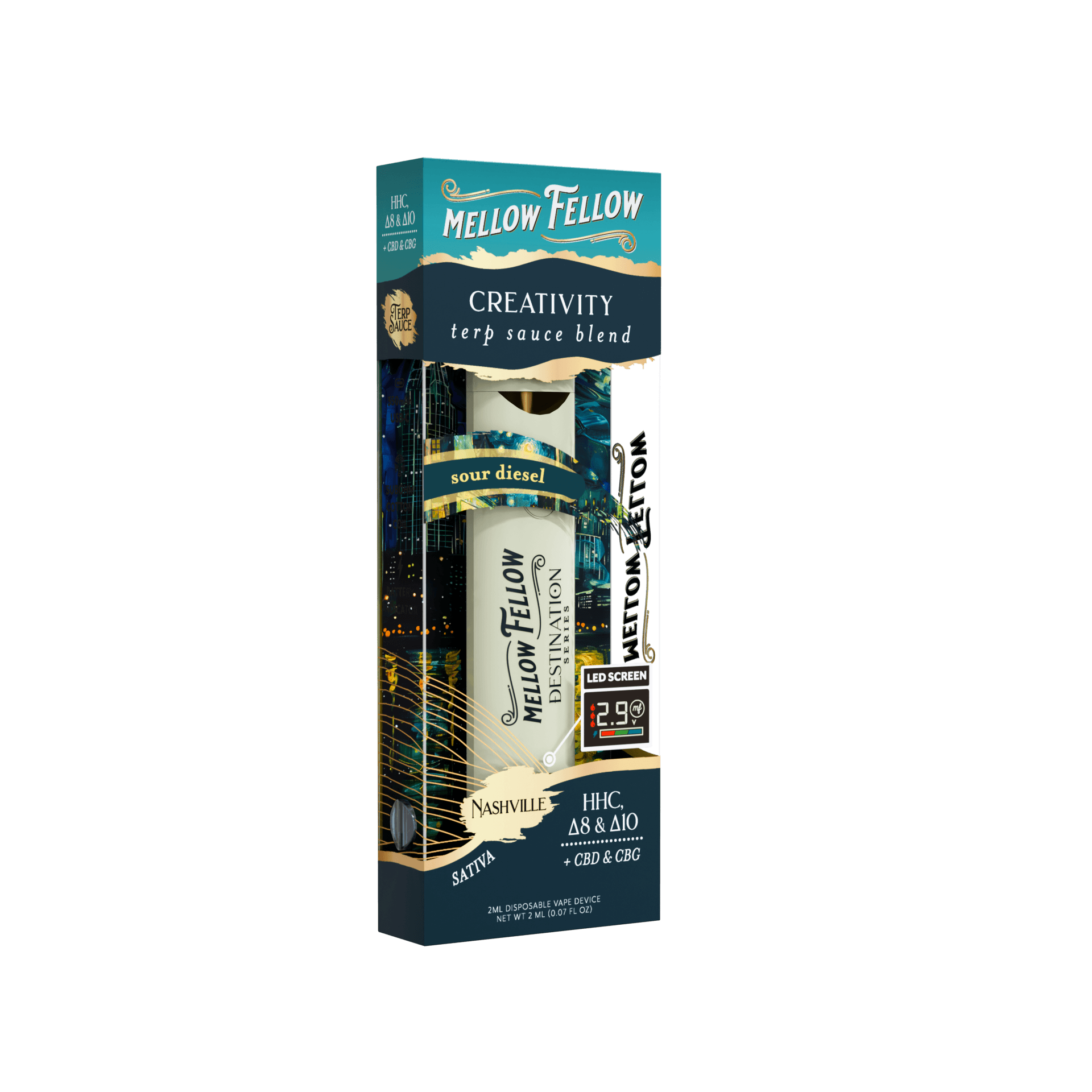 Mellow Fellow Sour Diesel Nashville TERP Sauce Blend 2ML Disposable | LiftoffSmoke