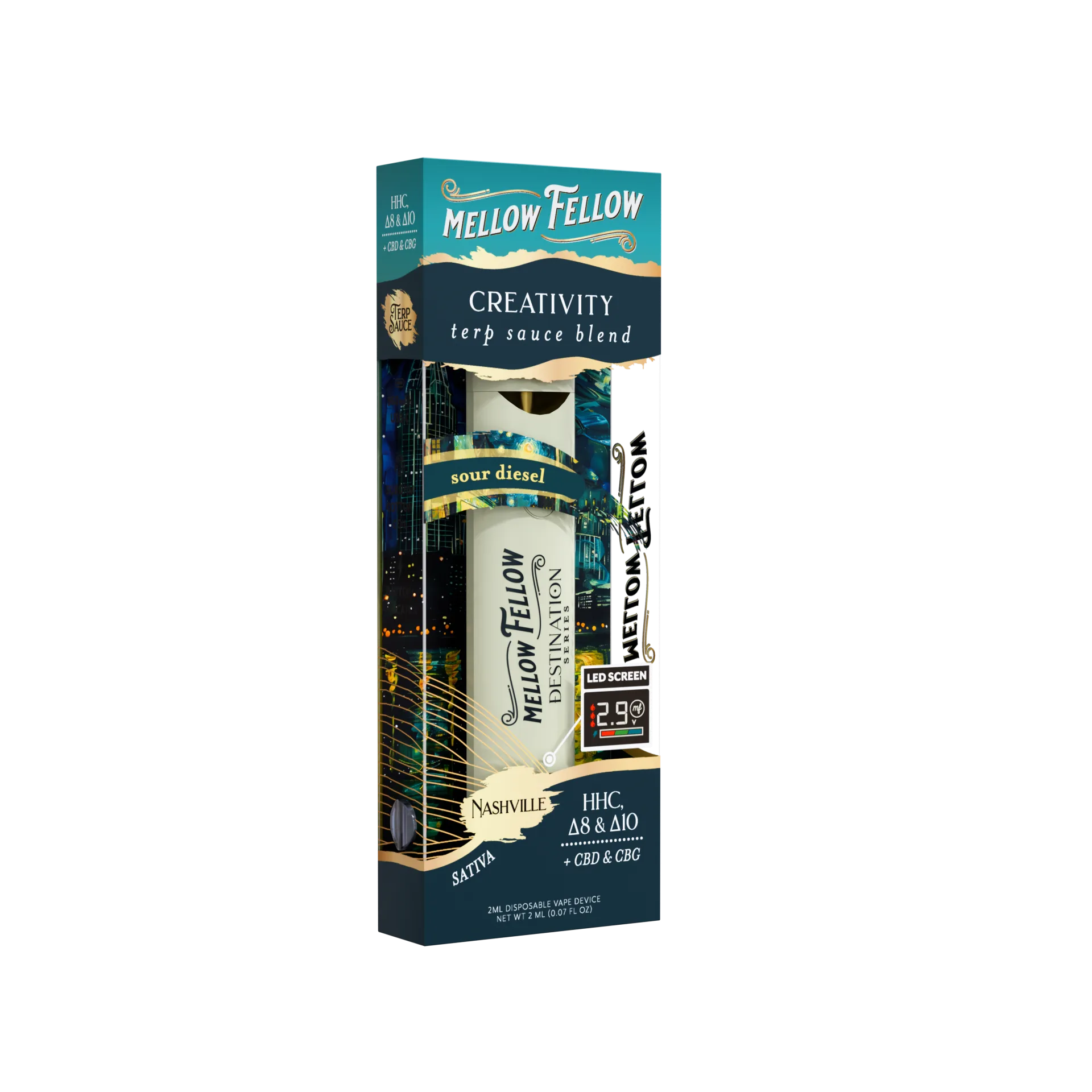 Mellow Fellow Sour Diesel Nashville TERP Sauce Blend 2ML Disposable | LiftoffSmoke