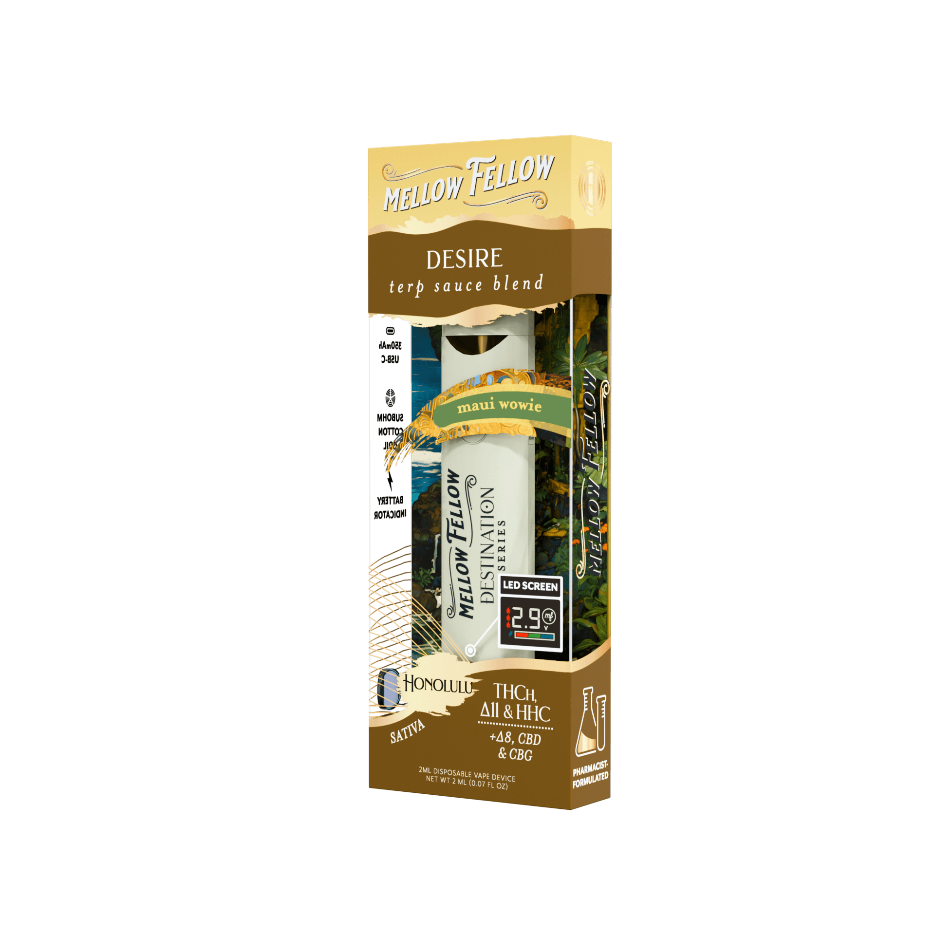 Maui Wowie - Honolulu - TERP Sauce Blend 2ML Mellow Fellow Disposable - Destination Series - Image 3