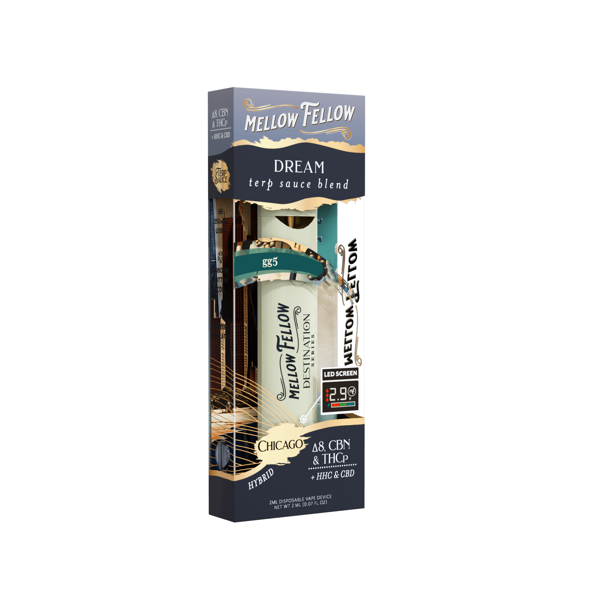 Mellow Fellow GG5 Chicago Hybrid 2ML TERP Sauce Disposable | LiftoffSmoke