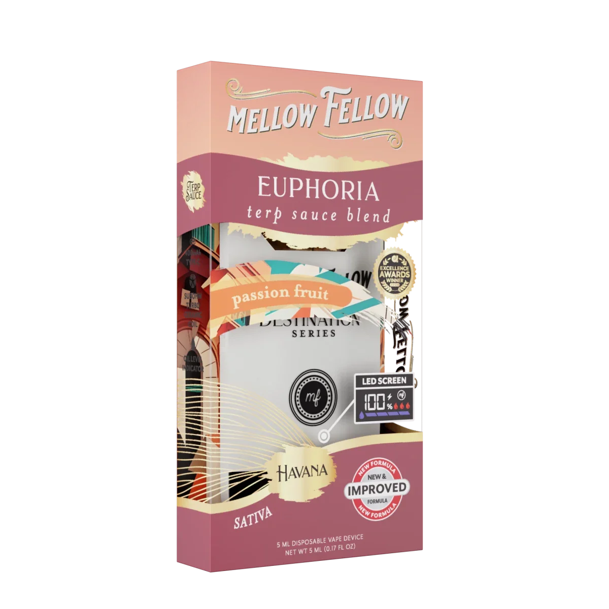 Mellow Fellow Terp Sauce Blend Euphoria Passion Fruit Sativa 5ML Hemp Vape | LiftoffSmoke