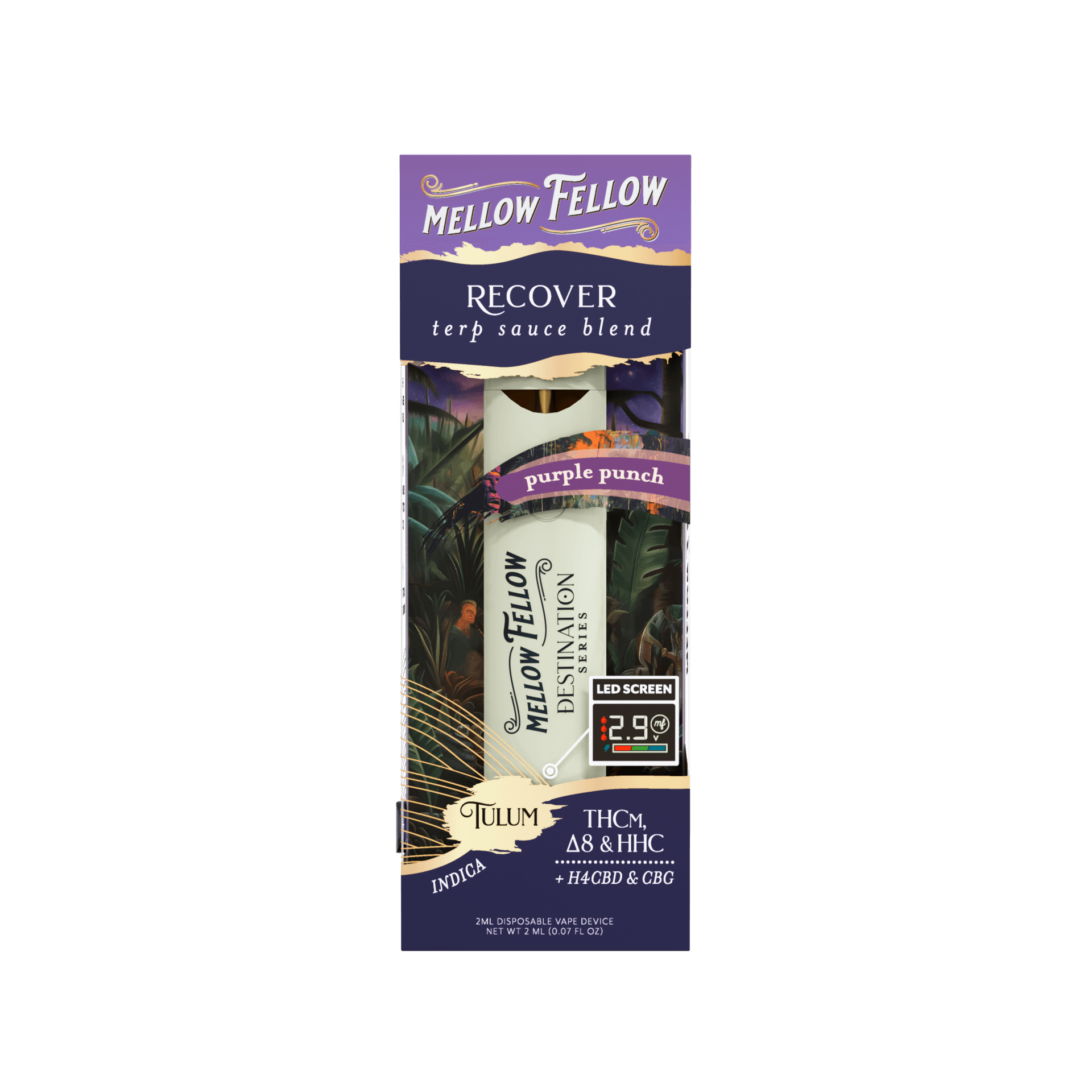 Purple Punch - Tulum - TERP Sauce Blend 2ML Mellow Fellow Disposable - Destination Series - Image 2