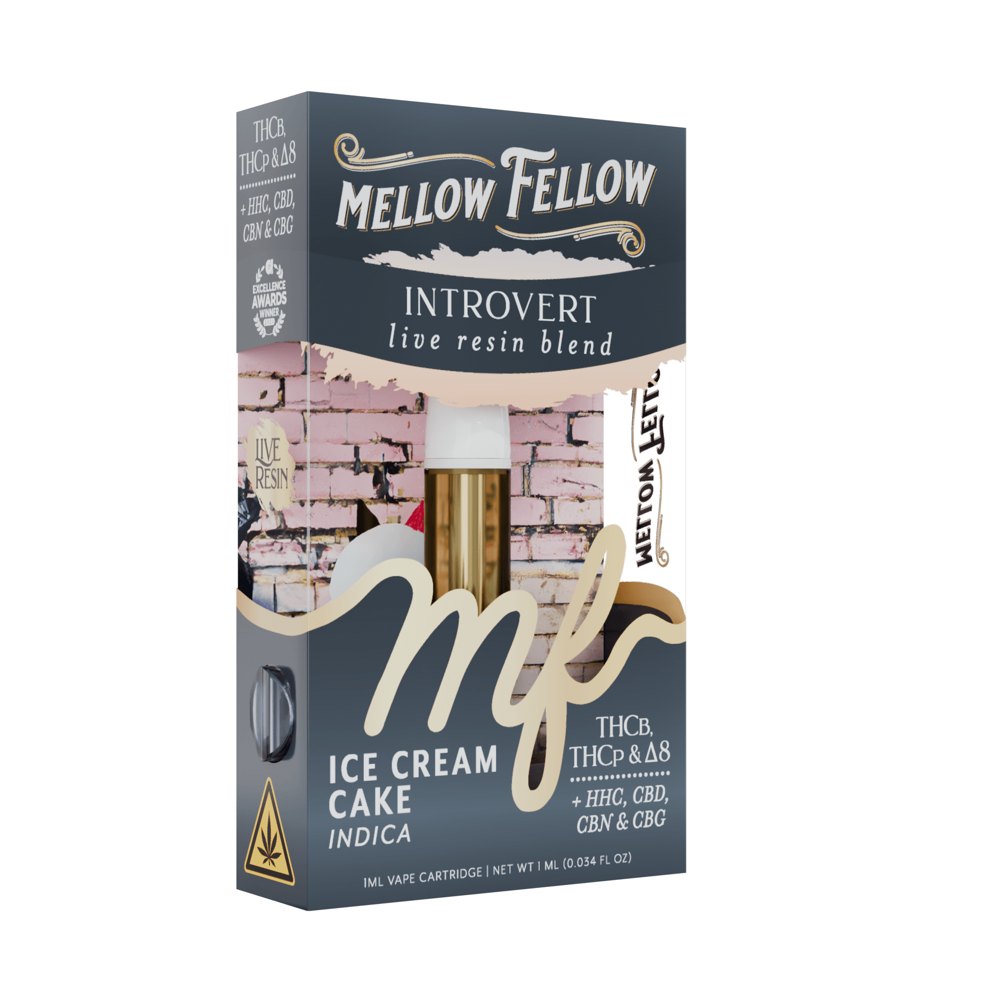 Mellow Fellow Ice Cream Cake Indica 1G Cart Introvert – LiftoffSmoke